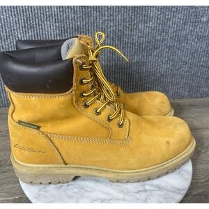 Eddie Bauer Boots Mens‎ 9.5 M Beige Lace Up Thinsulate Warren Outdoors Workwear